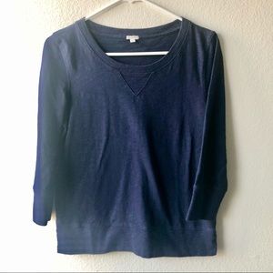 J. Crew Navy Blue Crewneck Sweater
